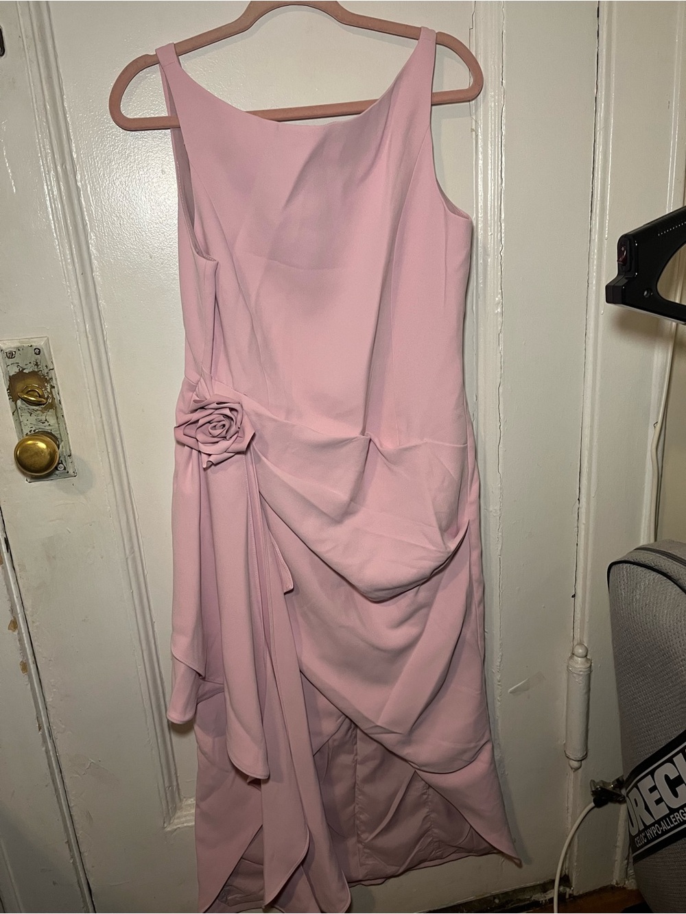 MOTF Sleeveless Rose Detail Pink Evening Dress size L - Picture 2 of 8